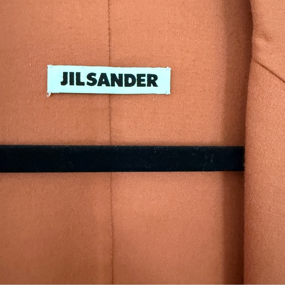 Jil Sander Vintage 100% Cashmere Blazer in Rust Orange - Picture 11 of 13